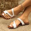 Сандалии, женские повседневные тапочки на плоской подошве, летняя обувь, модные модельные шлепанцы, пляжная обувь в богемном стиле, женские домашние шлепанцы