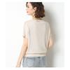 Женская трикотажная рубашка Ice Silk, футболка с короткими рукавами, летний новый дизайн, универсальный топ