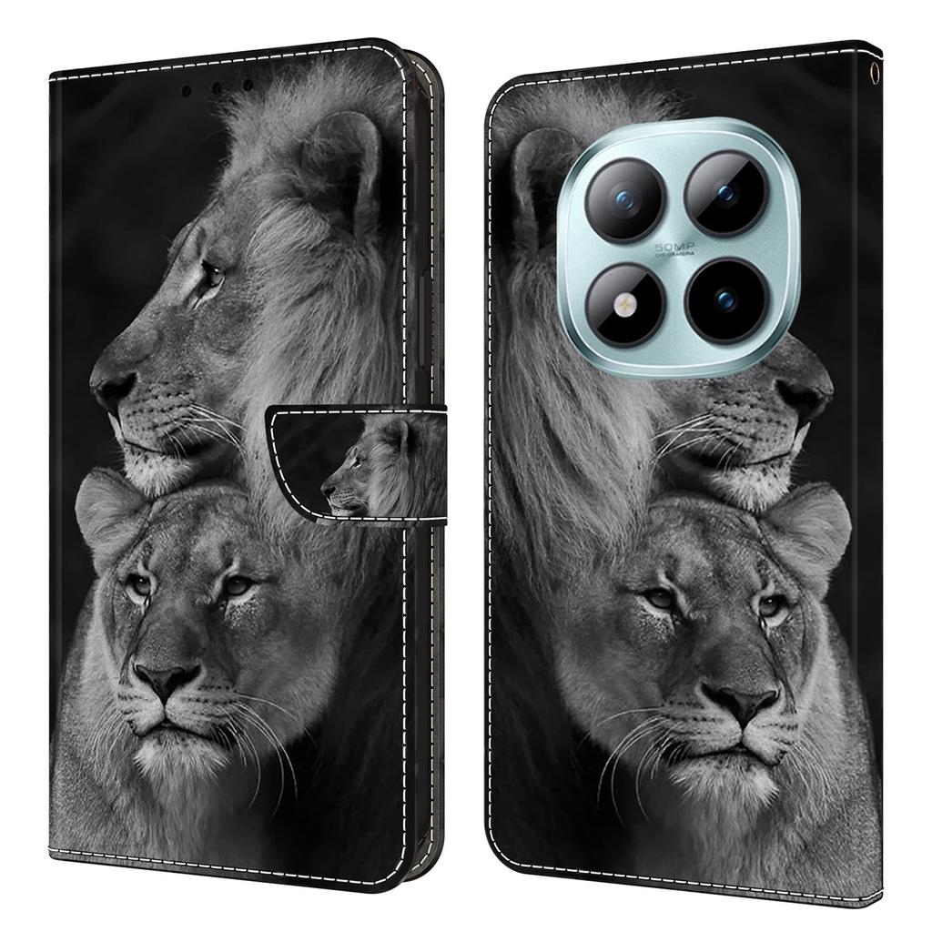 Чехол-кошелек для Xiaomi Poco M8 5G/Redmi Note 15 5G (Глобальный)/15 4G (Глобальный) Кожаный чехол для телефона с 3D-рисунком и магнитной застежкой