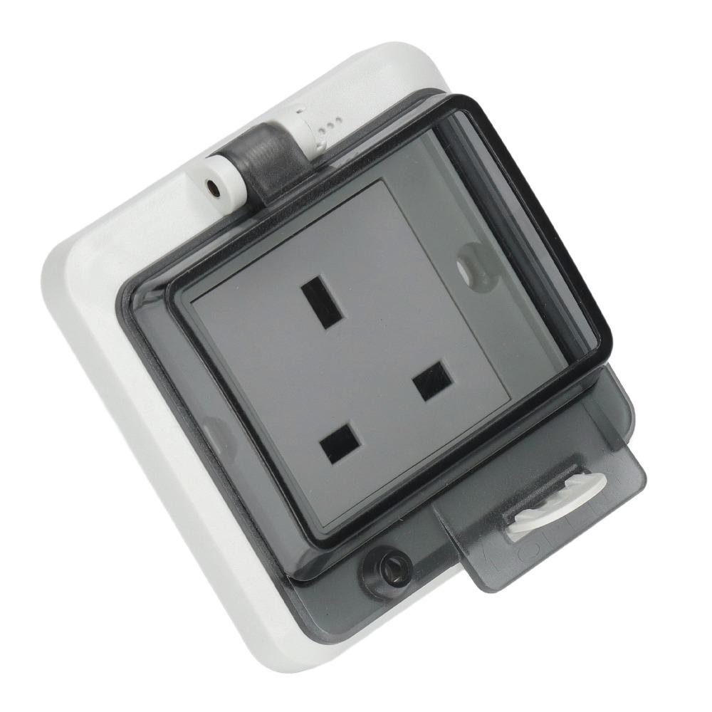 IP67 Waterproof UK Standard Flameproof Robust Impact Resistance Electrical Outlet Easy to Install 250V 13A Outdoor Caravan