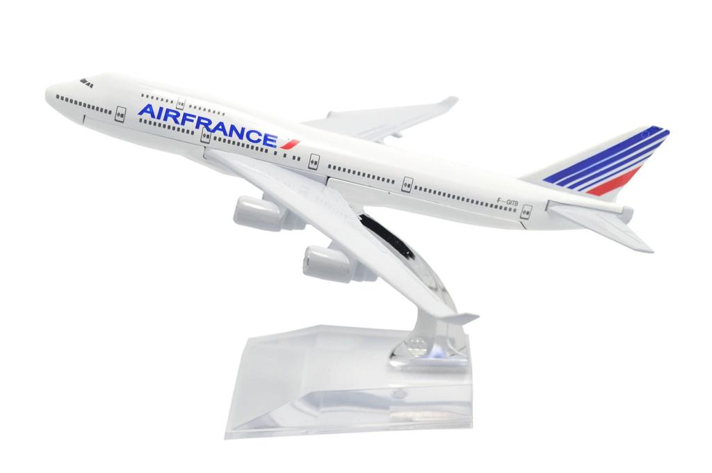 TANG DYNASTY 16cm Air France Boeing B747 Alloy Airplane Model Toy 1/400