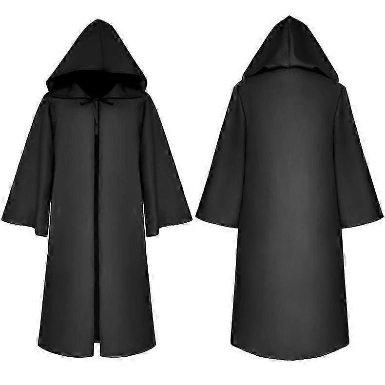 Hooded Robe Cloak - Ideal For Halloween & Knight-themed Parties Cosplay Costume