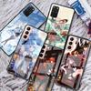 Tempered Glass Case For Samsung Galaxy S21 Ultra S20 FE S10 Plus Note 20 10 Lite S9 S8 9 S10e Phone Cover Anime Genshin Impact