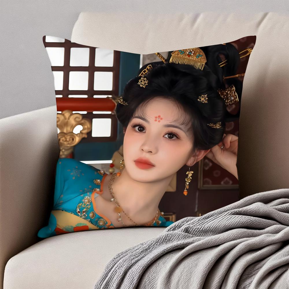 Cute and beautiful TTian Xiwei Cushion Cover Pillowcase Antidustmite Invisible Zipper Short Plush Sofa Cushion