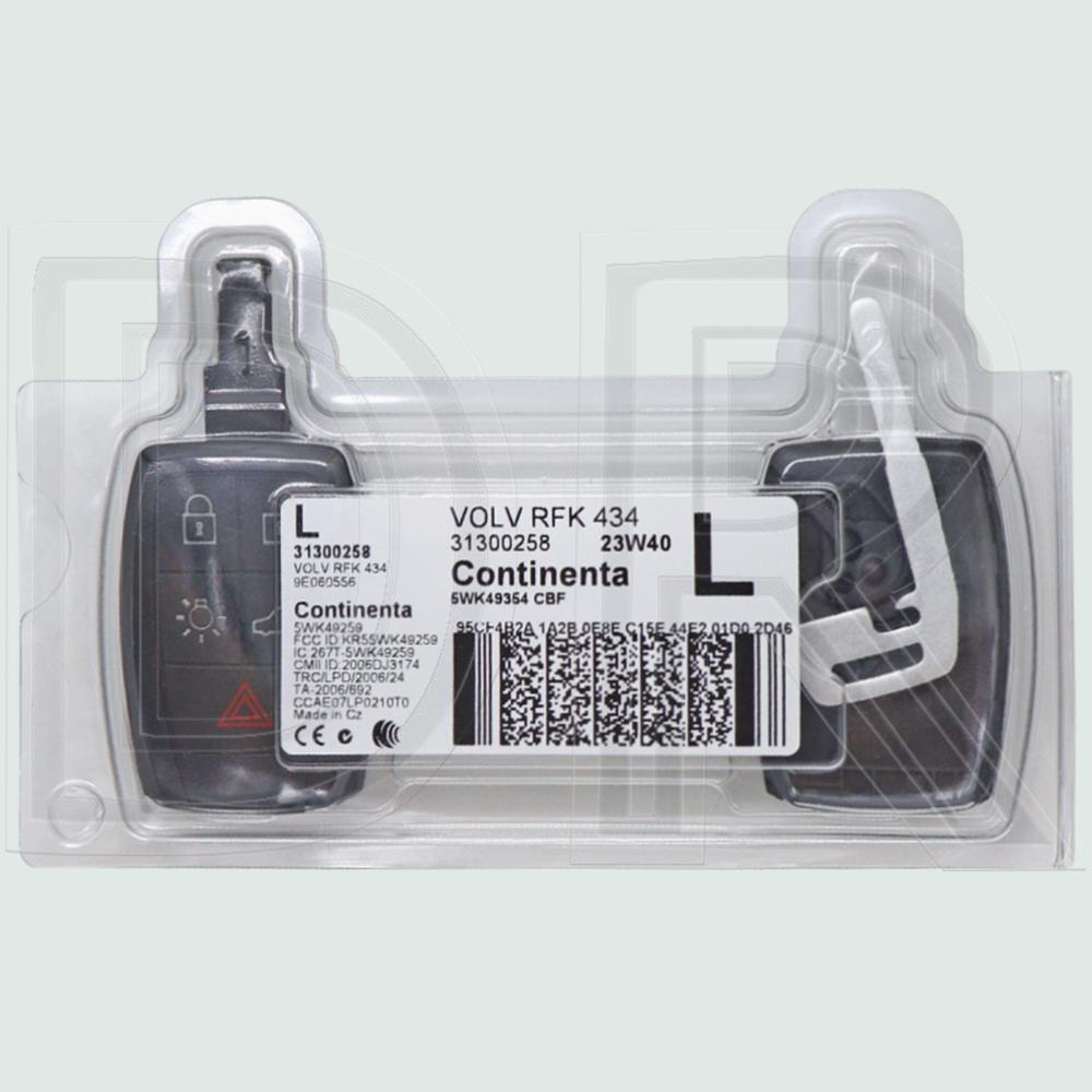 DR KR55WK49259 Чип ID48 433-434FSK PFK 31300258 Автомобильный пульт дистанционного управления Ключ Для Volvo C30 V40 S40 V50 D5 S60 C70 V70 XC90