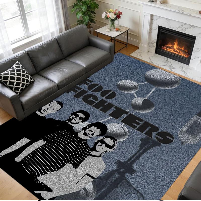 Crystal Velvet Rug Soft Non Slip Indoor Floor Mat Home DecorFoo Fighters