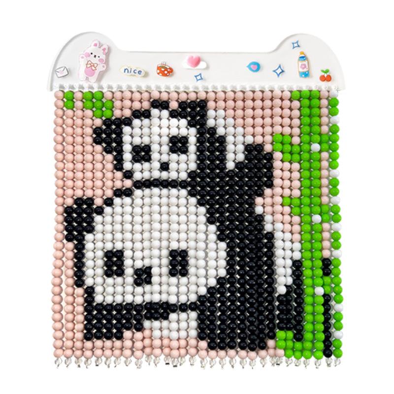 Cartoon Panda Beaded Painting Ornaments for Girls Room Decoration Kawaii Fruits Cherry DIY Decoration Crafts Wholesales 2025 New