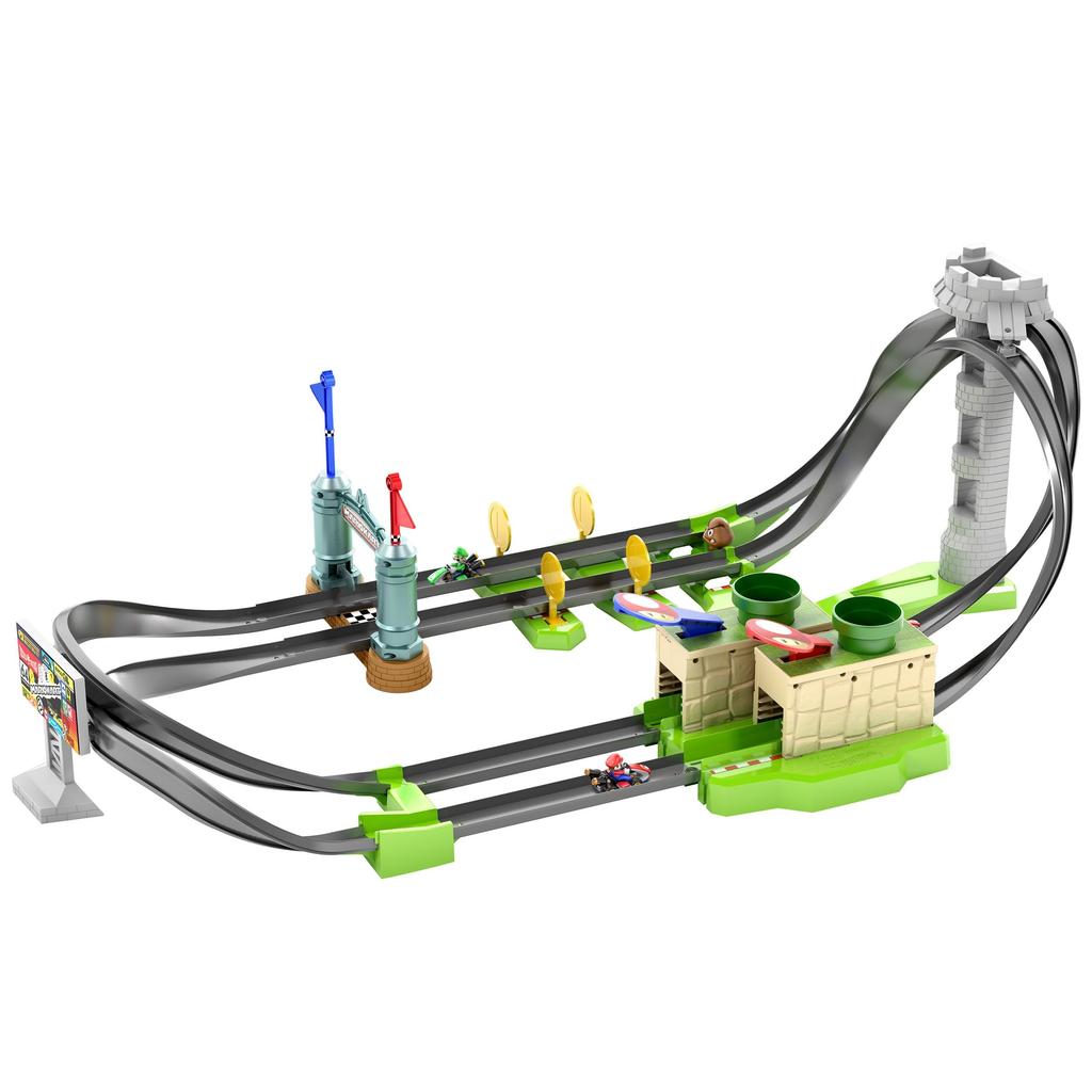 Hot Wheels Mario Kart Circuit Light Track Set Ages 1 Mario GHK15 5+ [Включает машину]