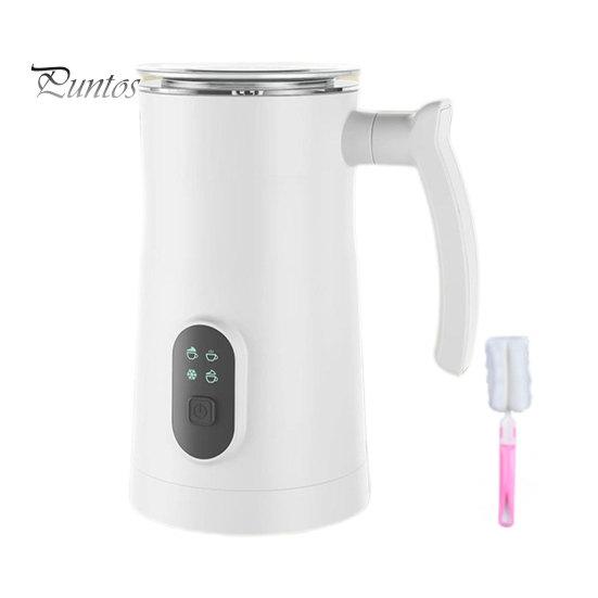 Electric Milk Frother with Non-Stick Coating Large Capacity Low Noise Dishwasher Safe UK Plug Multifunctional Automatic Warm Cold Foam Maker