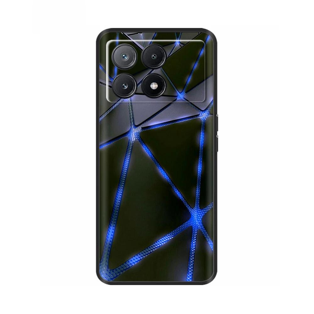 Чехол для телефона Poco X6 Pro Задняя крышка для Poco X6 Neo Pocox6 Pro 5G Мягкий черный силиконовый бампер Ударопрочный защитный корпус Чехлы