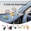 Car Cute Cat Decor Rearview Mirror Ornaments Decorations Dashboard Truck Interior Ornament Decorate Funny Pussy Figure EV Decorative Gifts RV Decors