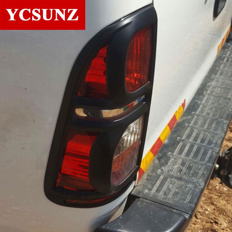 ABS Matte Black Tail light Cover Accessories For Toyota Hilux Vigo 2012 2013 2014 Rear Lamp Hood Car Exterior Parts