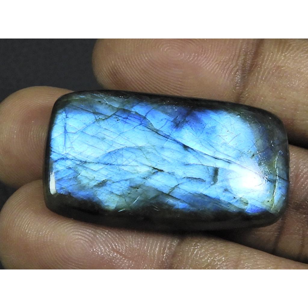 63Cts. Natural Labradorite Blue Octagon Cabochon Loose Gemstone 21X37X07MM B-11