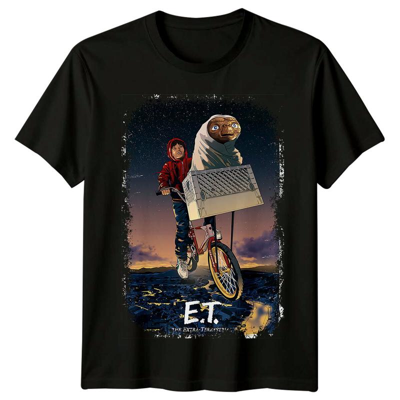 ET the Extra-Terrestr<wbr/>ial (1982) Movie Poster Inspired Unisex T-Shirt Retro Tee