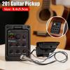 201 Piezo Pickup Акустическая гитара Предусилитель 4-полосный звукосниматель Акустическая гитара Предусилитель Эквалайзер Тюнер Микрофонный Предусилитель для Fishman Presys+