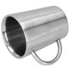 340ml 304 Stainless Steel Beer Mug Coffee Water Cup with Handgrip Double Wall DrinkwareStainless