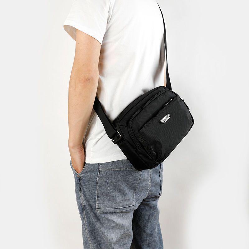Мужская трендовая сумка-кроссбоди через плечо из ткани Оксфорд, повседневный маленький рюкзак, холщовая сумка