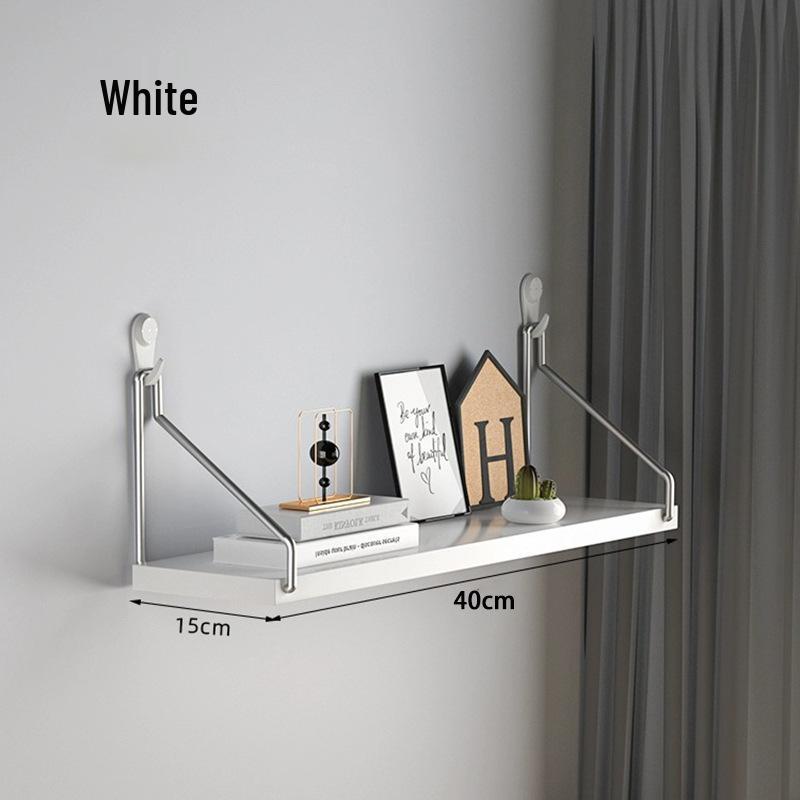 Punch-Free Wrought Iron Wall Shelf - Living Room & Bedroom Decor