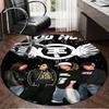 1PC Tokio Band Portrait With Caps Round Rug, Non-slip Chair Mat, Home Decor, Circle Carpet Perfect for Office, Bedroom, Living Room,Christmas gift