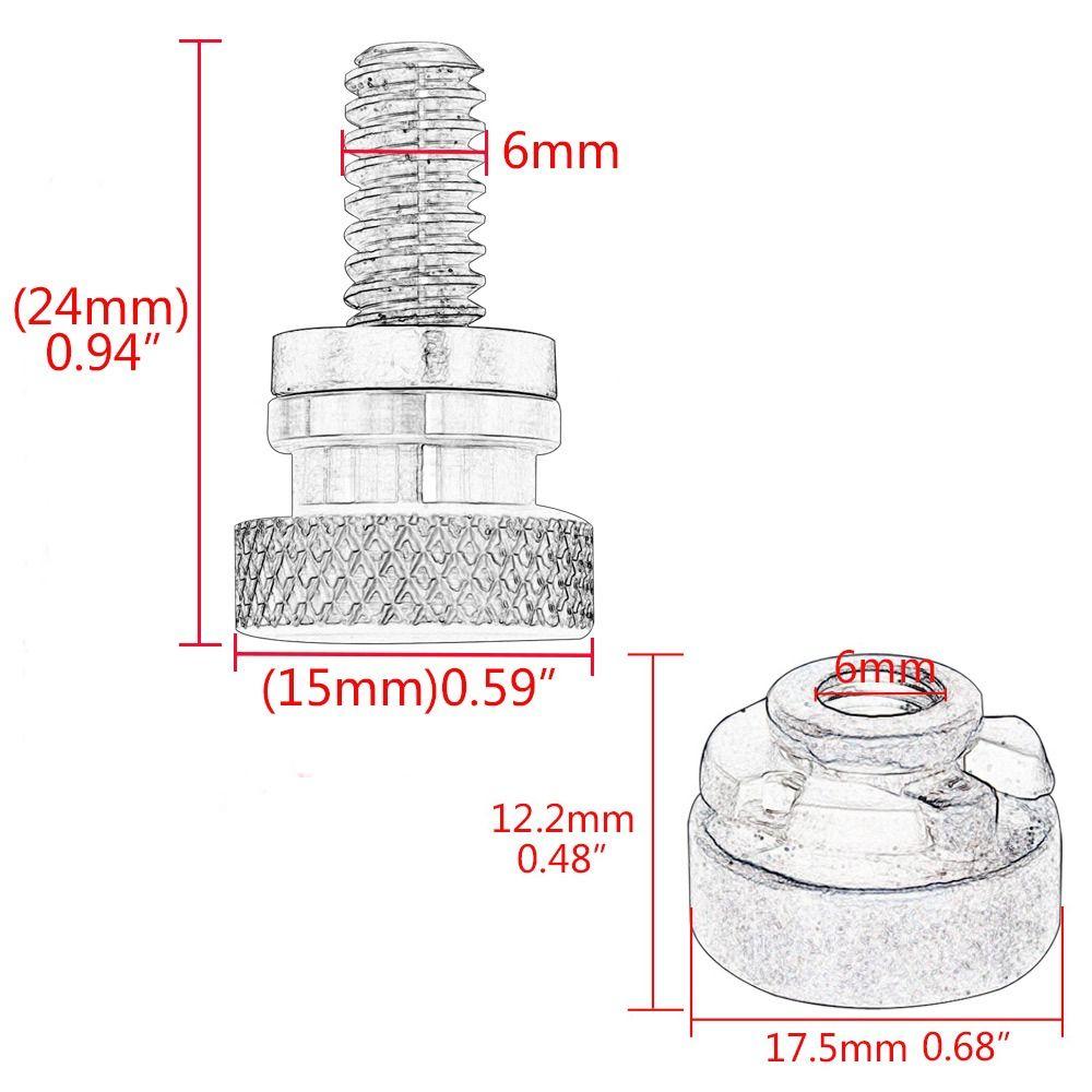 Durable Accessories Motorbikes Motorcycle Rear Seat Bolt Mount Knob Cover Fender Bolt