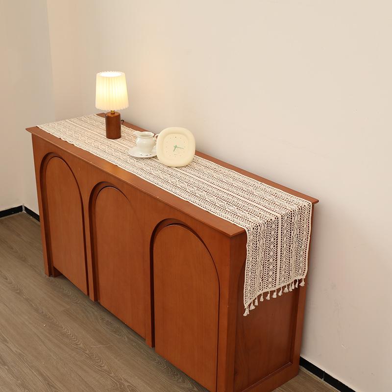 Дорожка для стола в фермерском стиле с кисточками, деревенское кружево крючком, домашний декор для кухни, свадьбы, душа, стола в богемном стиле