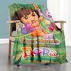 Dora Explorer Personalized Text Blanket Throw Personalized Blanket Ultra-Soft Throw For Sofa Couch Living Room Office Chair for All Occasions
