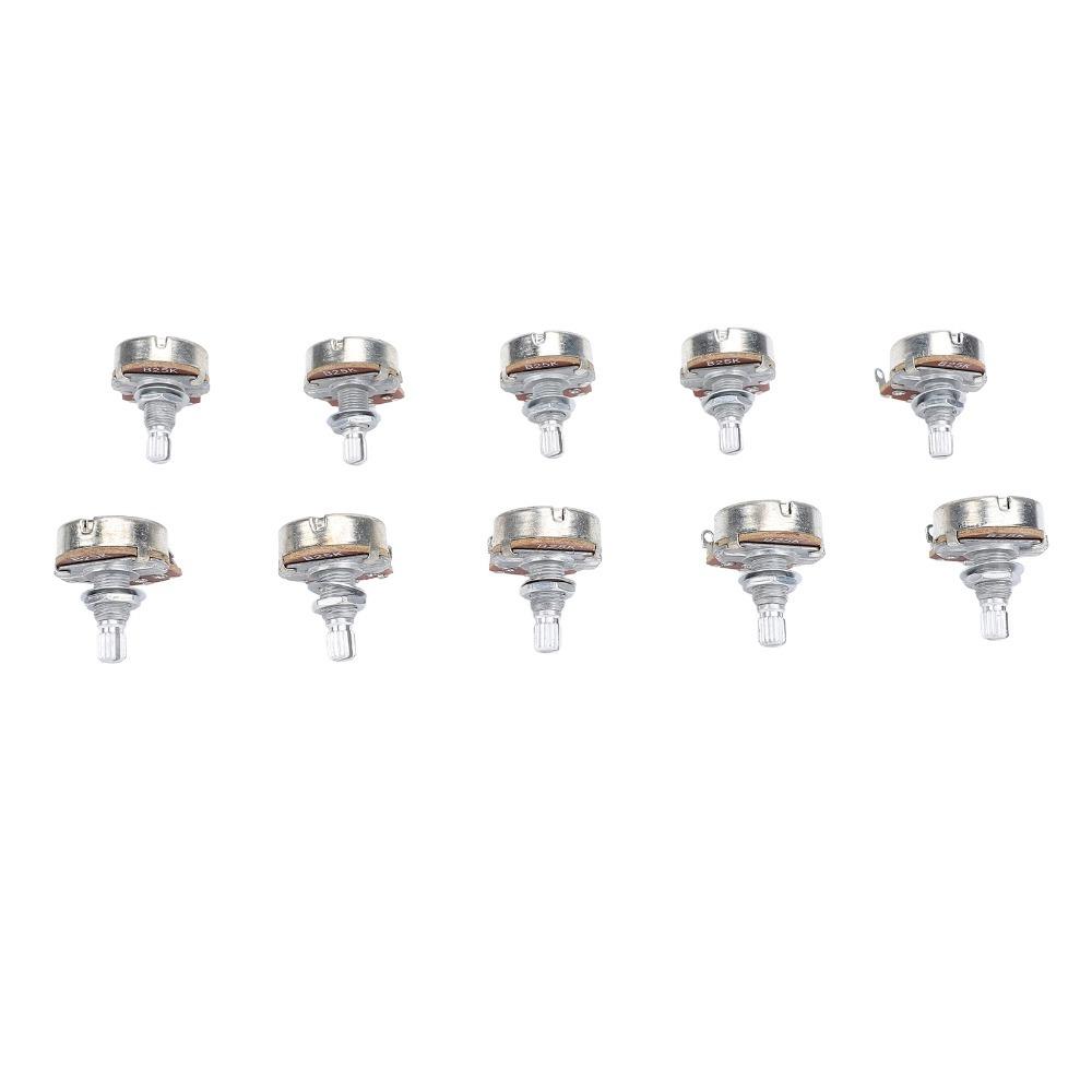 18mm Shaft Guitar Potentiometer Metal Audio Taper Potentiometers Electric Bass Guitar