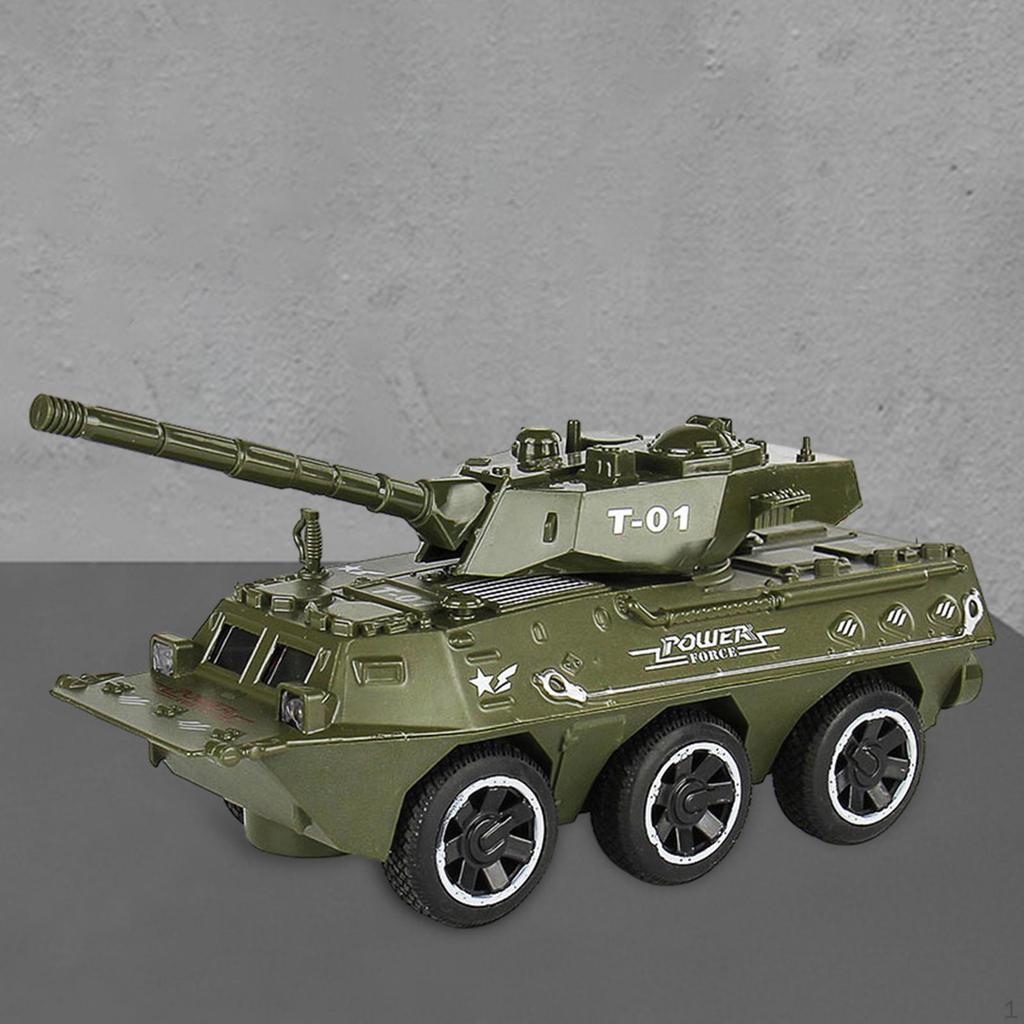 Friction Powered Pull Back Car Push and Go Truck Pretend Play Kids Armored Vehicle for 2 3 4 5 6