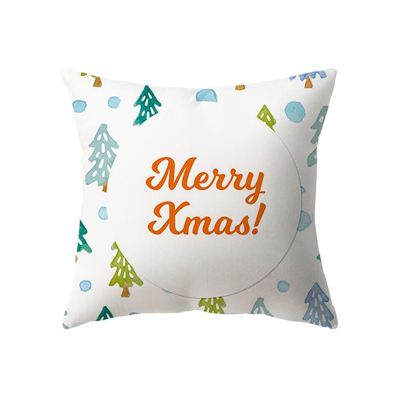 Рождественская тема, наволочка с принтом, домашняя гостиная, украшение для дивана, квадратная полиэстеровая подушка, наволочка