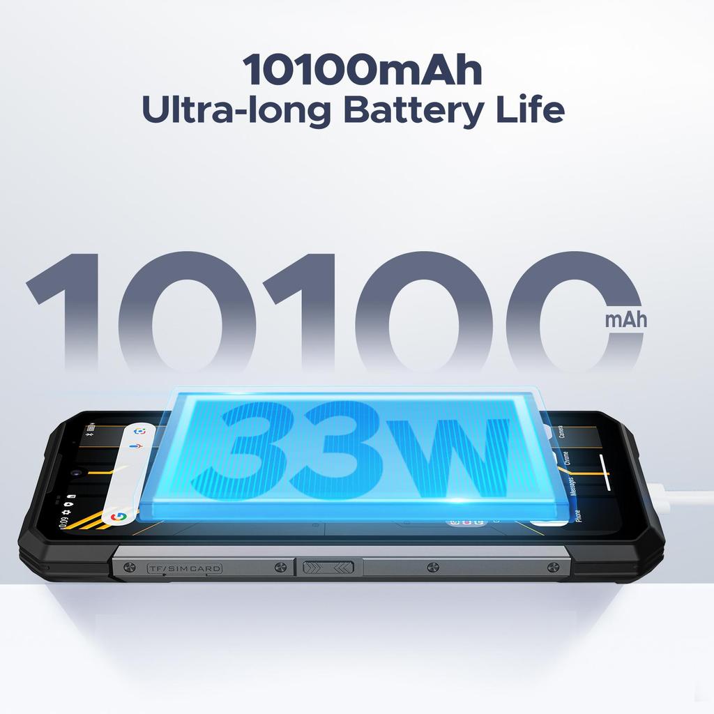 Doogee Прочный смартфон S200 X 5G, 32 ГБ + 512 ГБ(2TB), 1,32-дюймовый задний AMOLED-дисплей, 10100 мАч/33 Вт, 100 МП+20 МП, 6,72'' FHD+ 120 Гц