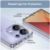 WANLONFENG MF Series for Xiaomi Redmi Note 13 Pro 4G/Poco M6 Pro 4G Case TPU+Acrylic Clear Phone Cover with Tempered Glass Film