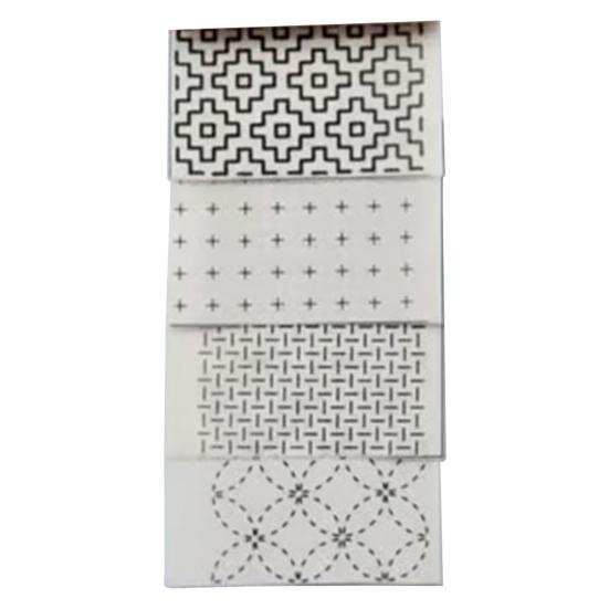 4 шт. Шаблон для вышивки сашико, геометрический узор сашико, трафарет для многоразового использования, узор для вышивки сашико для ручной стежки и вышивки