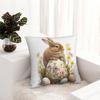 Пасхальная наволочка Милый кролик Яйца Мягкая наволочка Чехол для подушки Милый Забавный Дизайн Наволочки Для Дивана Домашний Декоративный
