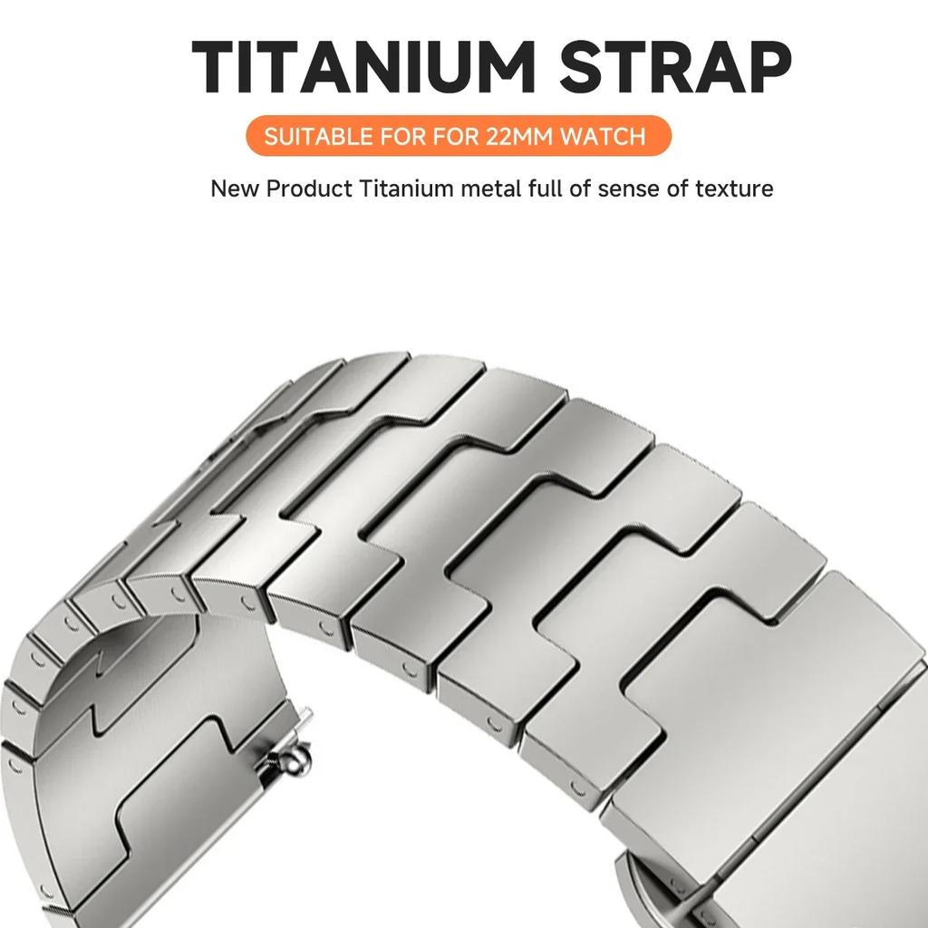 Титановый ремешок для Huawei Watch GT5 Pro GT4/3 4 4 Pro Роскошный браслет из настоящего титана для Amazfit Balance Oneplus Watch 3 2R 22 мм