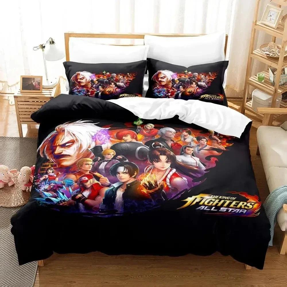Comforter Anime King Of Fighters Bedding Set For Bedroom Soft Modern S Comefortable Kids And