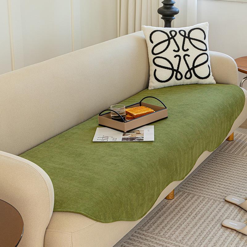 Special-shaped Sofa Cushions: Chenille All-season Universal Modern Light Luxury Tofu Block In-line Sofa Cover