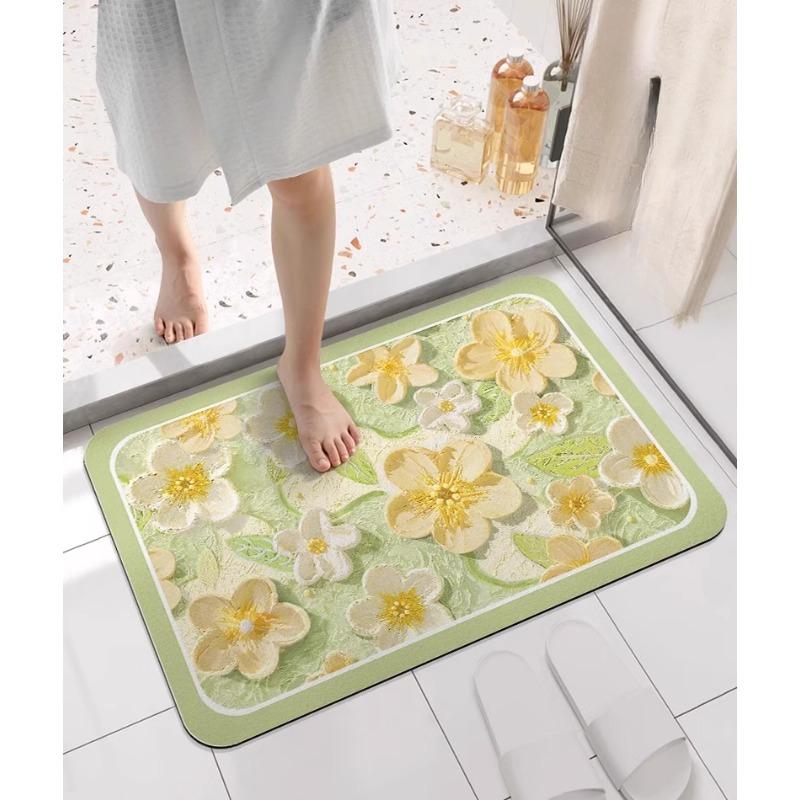 Итальянский коврик для пола в ванной, быстросохнущий коврик для ног из диатомовой грязи, туалет, туалет, коврик у двери туалета, впитывающий нескользящий ковер