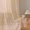Summer Fresh White Lace Floral Curtains with Hollow Design for Living Room & Balcony
