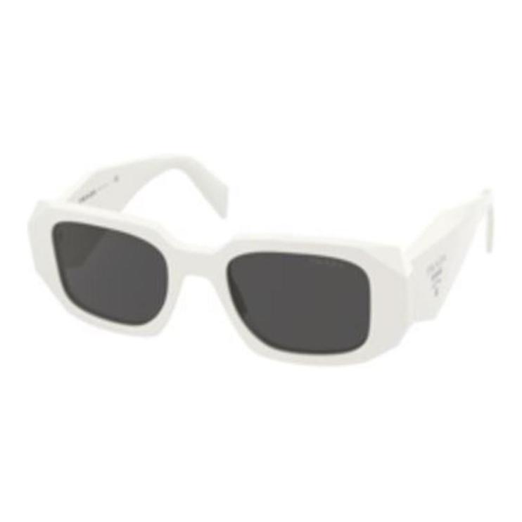 Prada Square Sunglasses With Logo Unisex sunglasses White 0PR17WSF1425S051