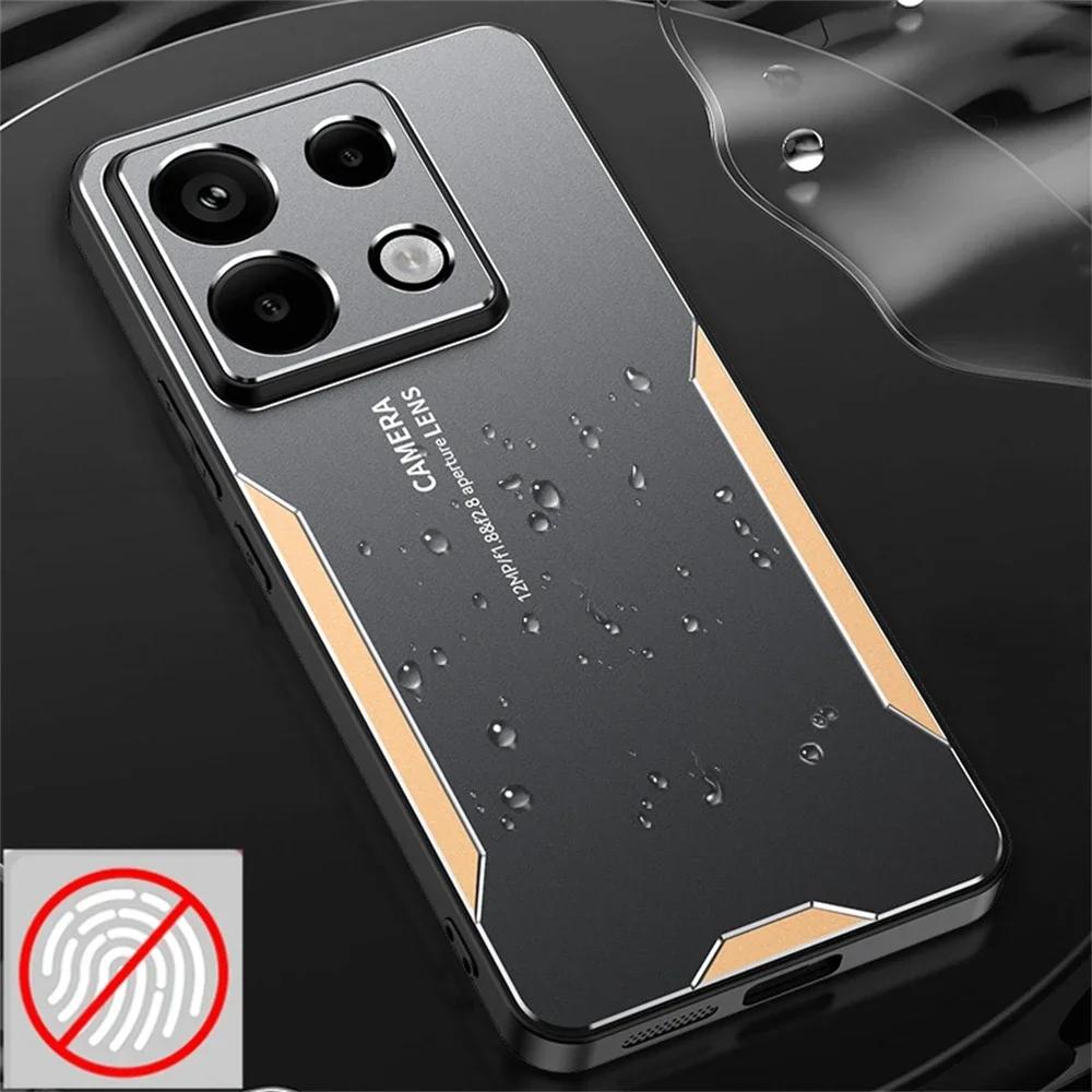 Алюминиевый матовый металлический сплав Чехол для телефона для Xiaomi Redmi Note 14 13 12 11 10 9 8 Pro Plus 5G 13C 12C Ударопрочная защитная крышка