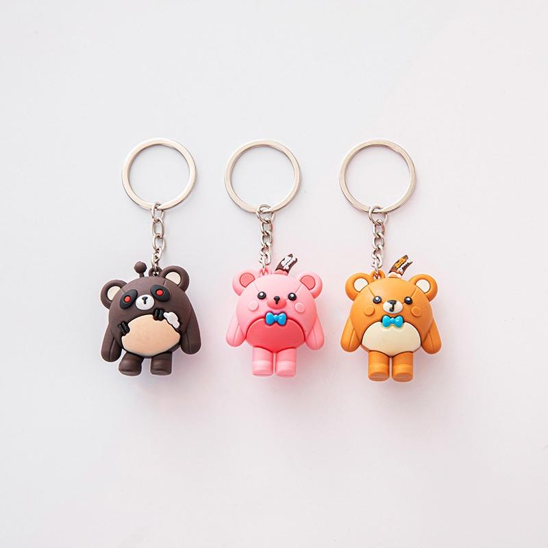 Милый брелок-плюшевый мишка 3D для студентов и рюкзаков