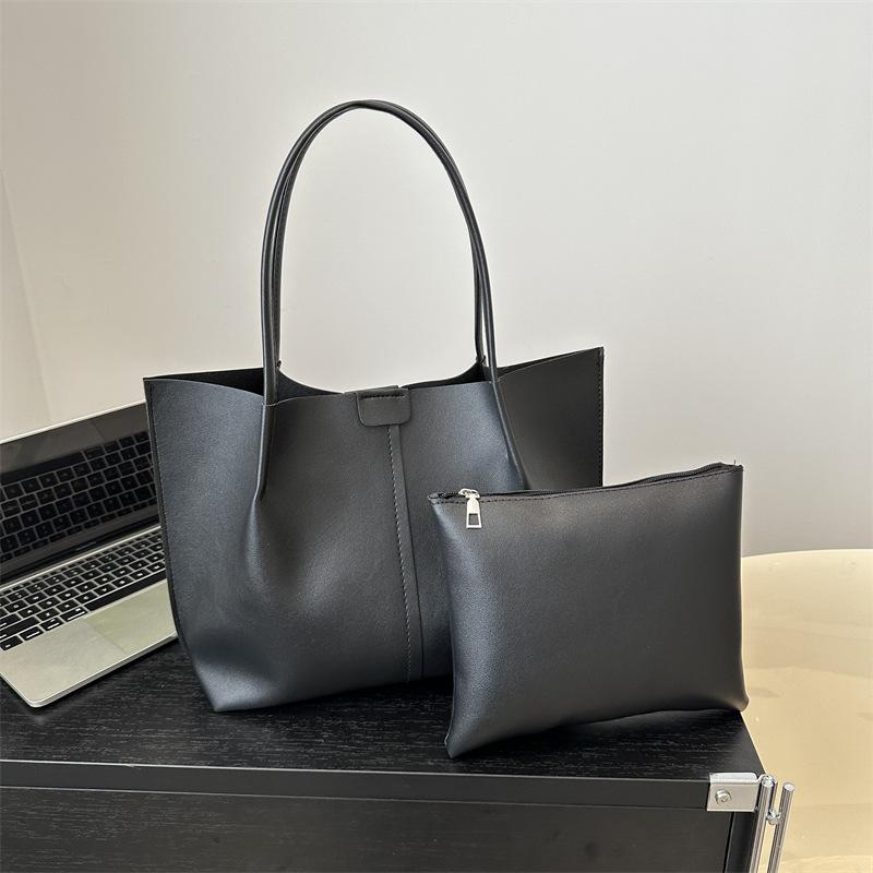 Women'S Bag Shoulder Bag Personalized Simple Solid Color Tote Bag Niche Versatile Large Capacity Mother And Child Bag