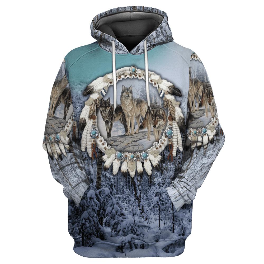Красивая мужская толстовка с 3D принтом в стиле племени Native Wolf, осенняя толстовка унисекс, пуловер, повседневная уличная одежда, большой размер