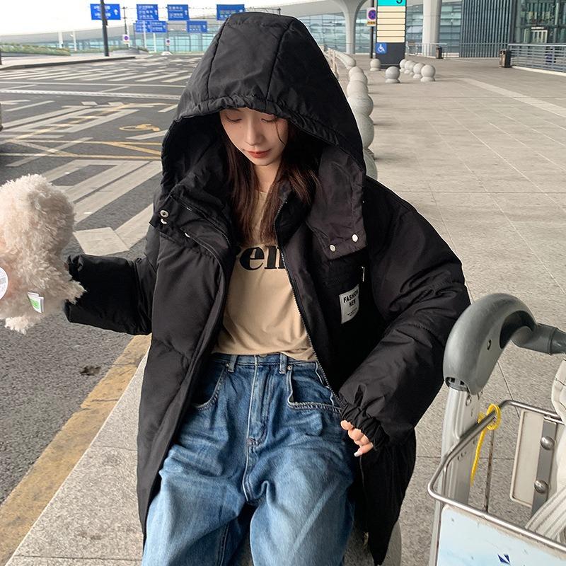 Niche versatile hooded down padded jacket women's padded jacket winter new thin casual padded jacket