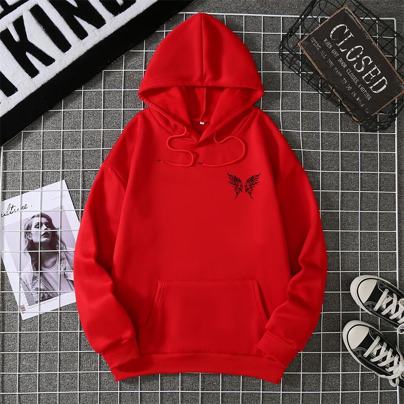 In The Future Dark Black Butterfly Creative Design Hoodie For Male Hip Hop Fleece Hoody Fashion Streetwear Pocket Tops