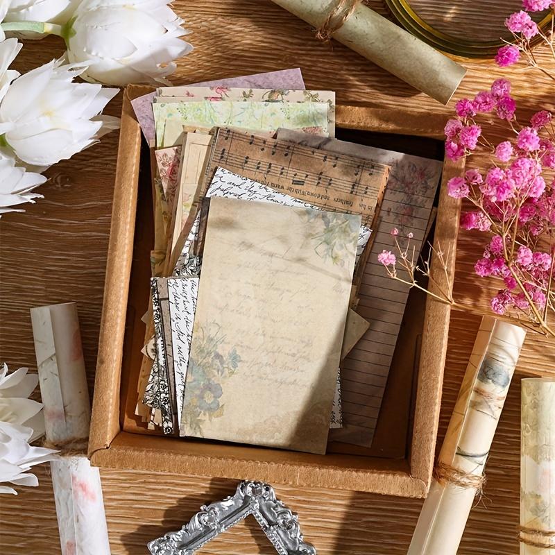 60pcs Vintage Garden theme Hand Account Decorative paper DIY Creative Retro Material Paper Scrapbooking Material Art Supplies