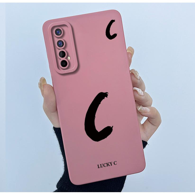 Для Realme 7 RMX2155 7 Pro RMX2170 Чехол Счастливой Начальной Буквой Мягкий Силиконовый Матовый Чехол для Телефона для Realme7 RMX2151 корпус
