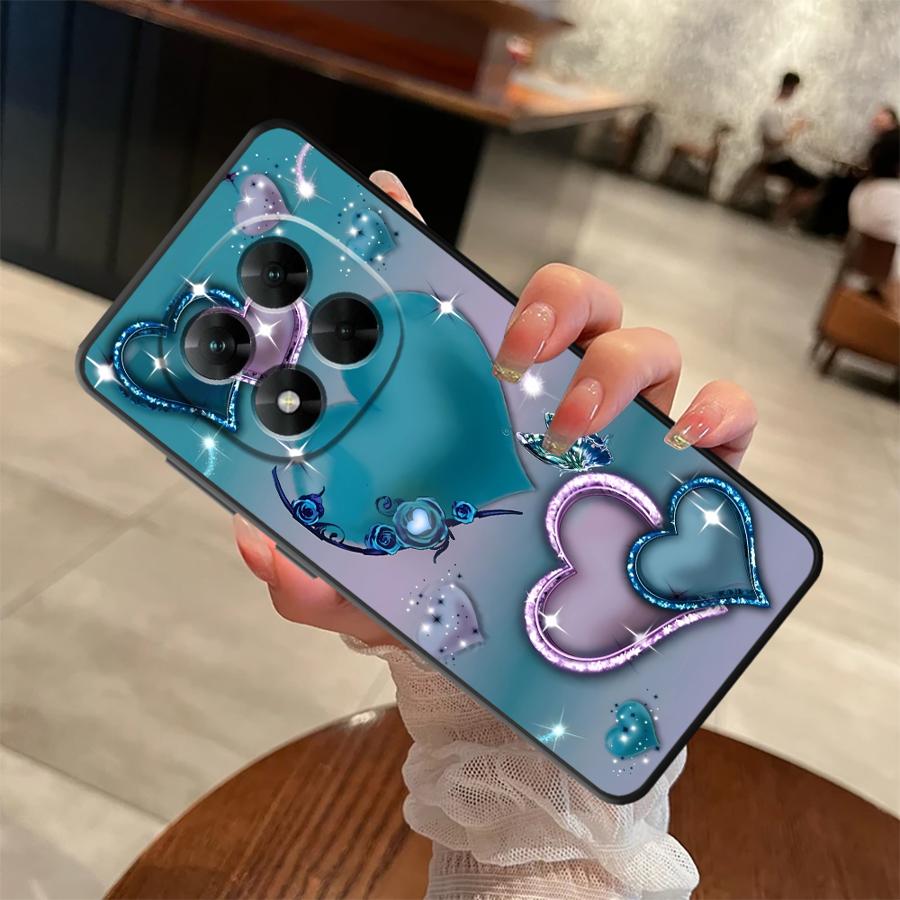 Чехол в форме сердца для Xiaomi Redmi Note 7 8 9S 10S 11s 9 10 11 12 Pro 12s 13 14 Pro Plus Черный Мягкий Чехол для Телефона