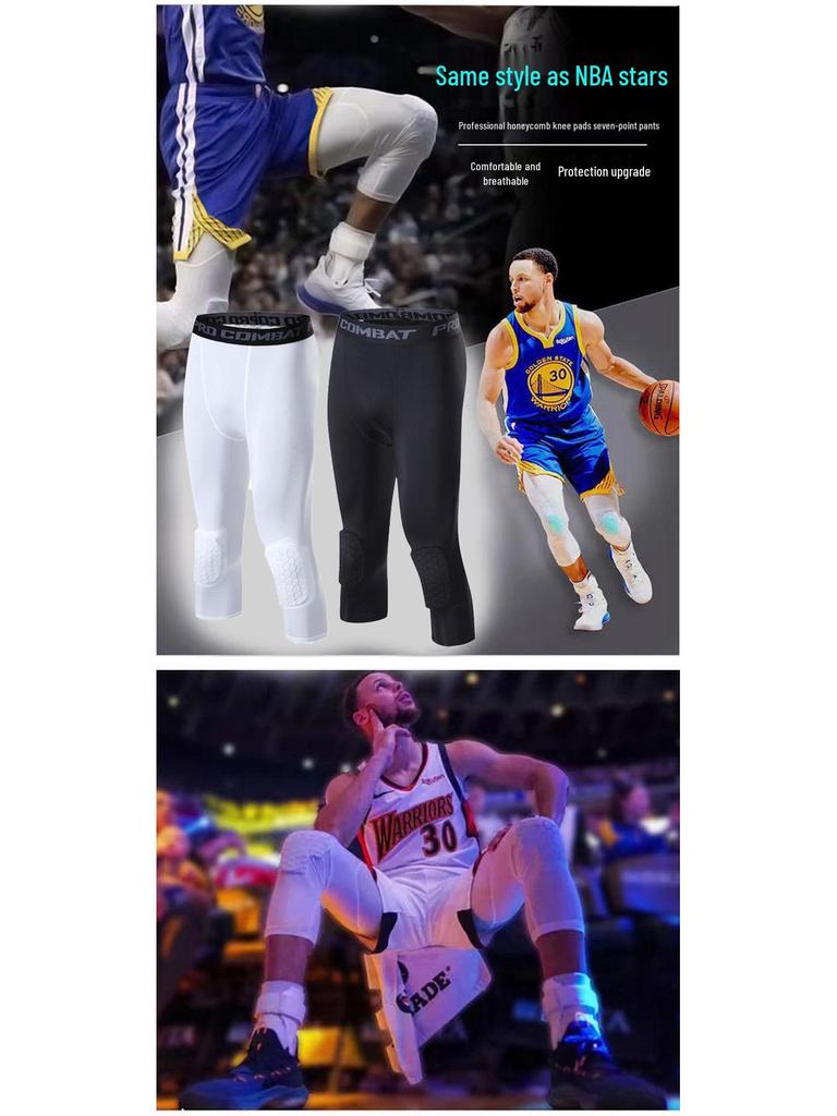 Honeycomb Anti-Collision High Elastic Leggings for Running, Basketball, and Fitness