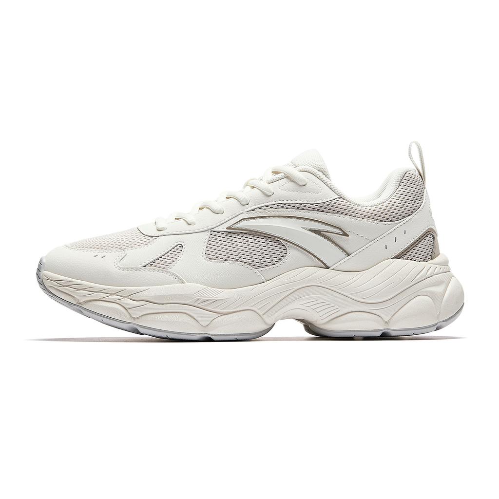 Anta Chenge Fashion Trend Breathable Lightweight Low-Top Casual Shoes Men Sneaker White Gray 912548802-1